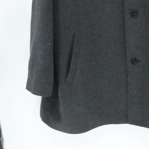 Lauren Ralph Lauren Car Coat Mens 58R Charcoal Wool Blend Quilted Lined Zip Bib - Picture 8 of 15